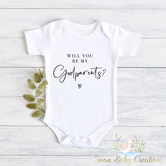 Will You Be My Godparents, Godparents Baby Bodysuit, Godparents Proposal, Aunt And Uncle Will You Be My Godparents, God Parent Proposal Gift Cute And Cool Baby Bodysuit, Baby Bodysuit Lat 4424