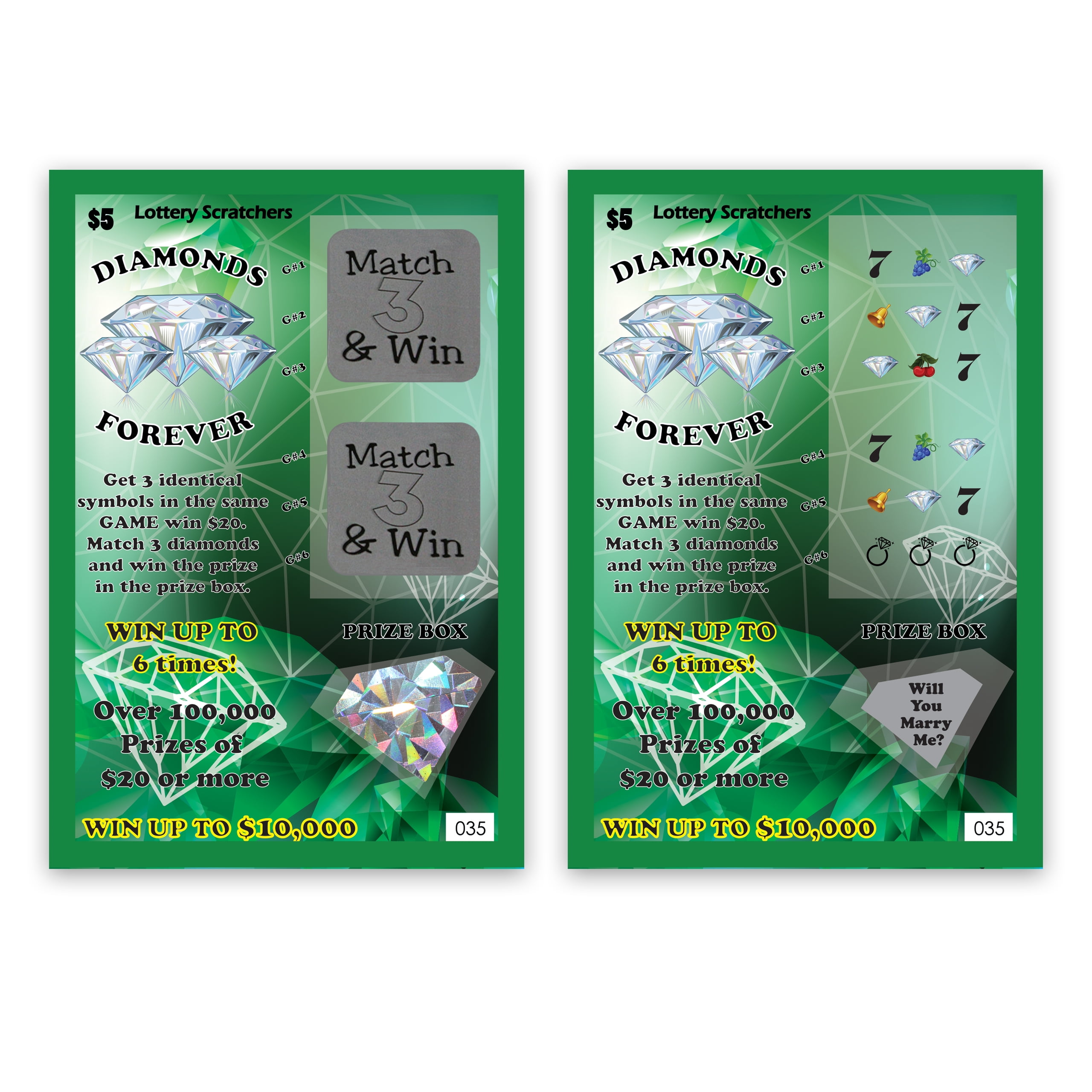 Will You Marry Me Diamond Ring Proposal Scratch Off Lotto Lottery