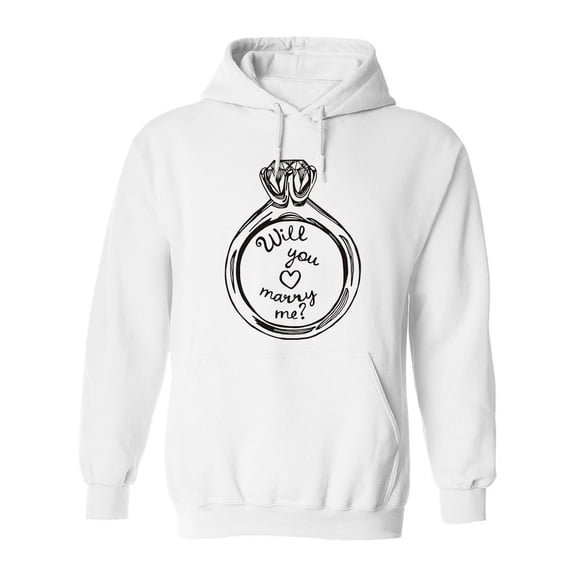 Will You Marry Me? Hoodie Men -Image by Shutterstock, Male 3X-Large