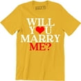 thumbnail image 1 of Will You Marry Me? Proposal Engagement Announcement Men's Gift Tee Shirt, 1 of 4