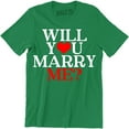 thumbnail image 1 of Will You Marry Me? Proposal Engagement Announcement Men's Gift Tee Shirt, 1 of 4