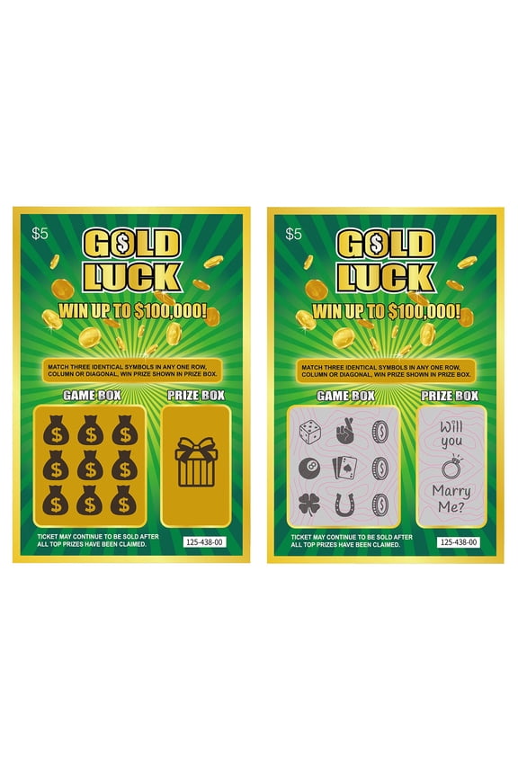 Will You Marry Me Proposal Fake Lottery Tickets Scratch Off Cards, Great Marriage Proposal Idea, set of 2