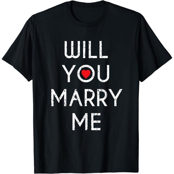 Will You Marry Me T-Shirt Marriage Wedding Proposal Shirt