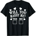thumbnail image 1 of Will You Marry Me Yes Or No | Cute Marriage Proposal Gift Funny Creative Graphic T-Shirt, 1 of 3