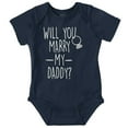 thumbnail image 1 of Will You Marry My Daddy Engagement Romper Boys or Girls Infant Baby Brisco Brands 12M, 1 of 1