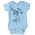 thumbnail image 1 of Will You Marry My Daddy Engagement Romper Boys or Girls Infant Baby Brisco Brands 12M, 1 of 6