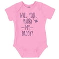 thumbnail image 1 of Will You Marry My Daddy Engagement Romper Boys or Girls Infant Baby Brisco Brands 12M, 1 of 1