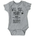 thumbnail image 1 of Will You Marry My Daddy Engagement Romper Boys or Girls Infant Baby Brisco Brands 24M, 1 of 7
