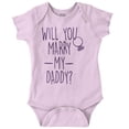 thumbnail image 1 of Will You Marry My Daddy Engagement Romper Boys or Girls Infant Baby Brisco Brands 6M, 1 of 1