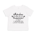 thumbnail image 1 of Will You Please Be My Godparents Toddler T-Shirt 3T White, 1 of 4
