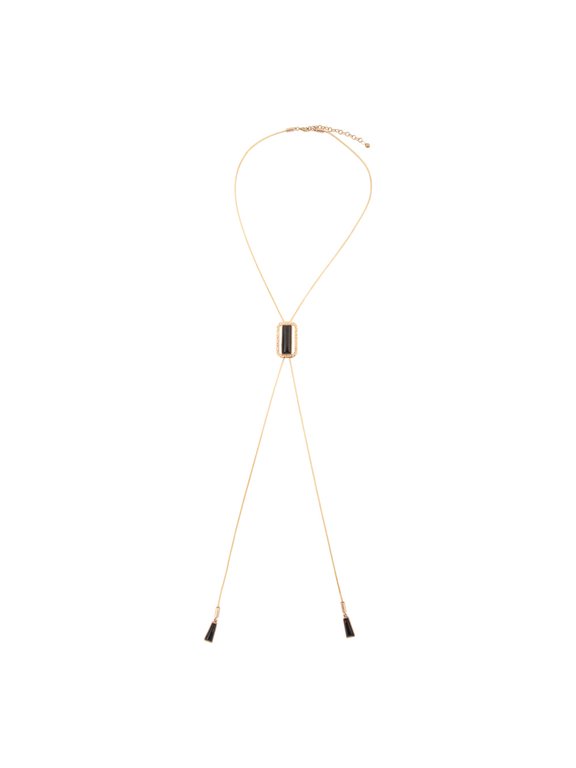 Willa Black Onyx Golden Statement Necklace