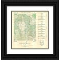 thumbnail image 1 of Willard 15x15 Black Ornate Wood Framed with Double Matting Museum Art Print Titled - Pinonville Quad New Mexico Mines - Willard 1957, 1 of 4