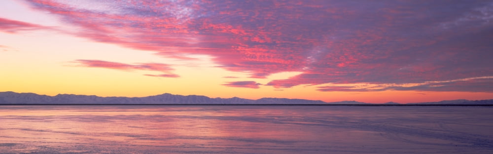 Willard Bay State Park Near Great Salt Lake Utah Canvas Art - Panoramic Images (27 x 9)