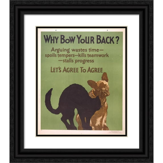 Willard Frederic Elmes 12x14 Black Ornate Wood Framed Double Matted Museum Art Print Titled: Why Bow Your Back (1929)
