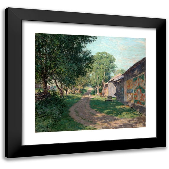 Willard Leroy Metcalf 16x15 Black Modern Framed Museum Art Print Titled - Midsummer Shadows (1911)