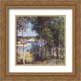 thumbnail image 1 of Willard Metcalf 2x Matted 20x20 Gold Ornate Framed Art Print 'A Family of Birches', 1 of 2