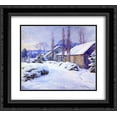 thumbnail image 1 of Willard Metcalf 2x Matted 22x20 Black Ornate Framed Art Print 'Winter Afternoon', 1 of 2