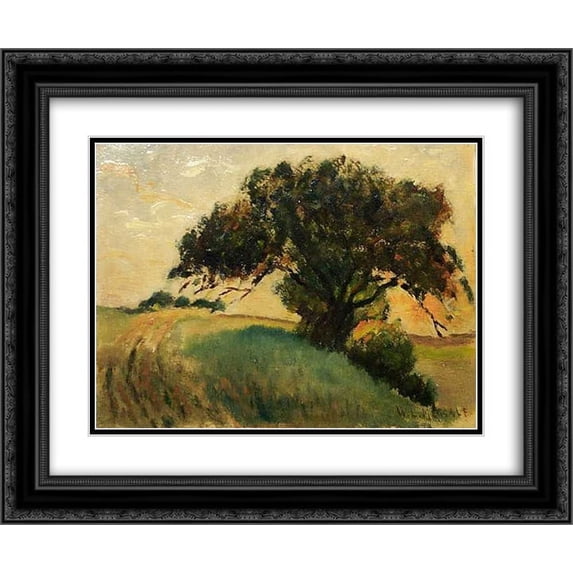 Willard Metcalf 2x Matted 24x20 Black Ornate Framed Art Print 'forests-and-trees, Brittany, clouds-and-sky'