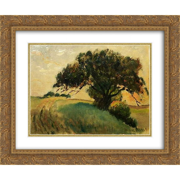 Willard Metcalf 2x Matted 24x20 Gold Ornate Framed Art Print 'French Landscape'