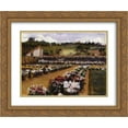thumbnail image 1 of Willard Metcalf 2x Matted 24x20 Gold Ornate Framed Art Print 'Monet's Formal Garden', 1 of 2