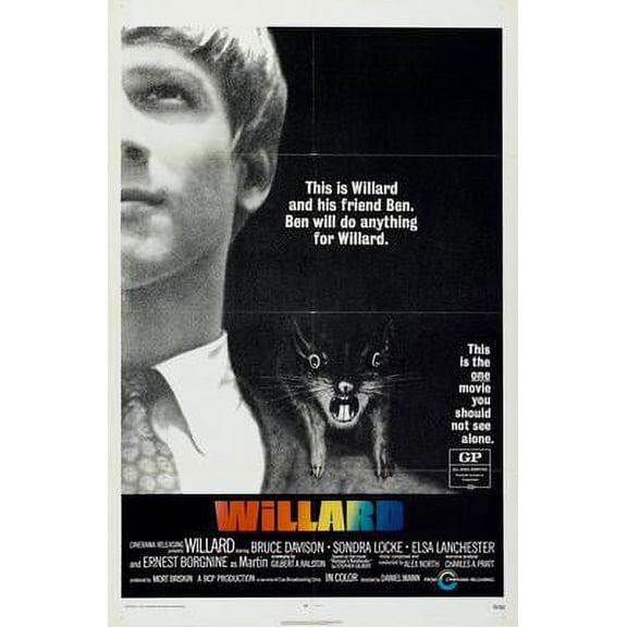Willard Movie Poster Art Poster 24x36 Unframed, Age: Adults, Rectangle Poster Time