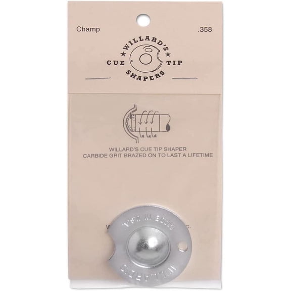 Willard Pool Cue Tip Shaper - Dime Radius