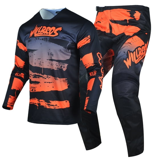 Willbros MX Motocross Jersey and Pant Combo Dirt Bike Gear Set Ride Mountain Cycling Offroad Racewear (Jersey Adult XXL/Pants W38)