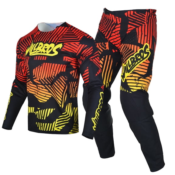 Willbros MX Offroad Jersey Pants Combo Motocross Gear Set Protective Dirt Bike Riding Adult Racewear (Jersey Adult XL/Pants W36)