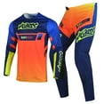 thumbnail image 1 of Willbros Men's Dirt Bike Gear Set Motocross Jersey Pants Combo MX Suit Enduro Riding Off-road Adult Blue Orange (Jersey XXXL Pants 40), 1 of 5