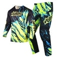 thumbnail image 1 of Willbros Motocross Jersey Pant Combo Mens Women Dirt Bike MX Gear Set Off-road Racewear Riding Racing Neon Yellow (Jersey Adult L/Pants W34), 1 of 12