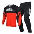 thumbnail image 1 of Willbros Motocross Jersey Pants Combo Dirt Bike Offroad MX Gear Set with Zipper Pockets Racewear Red (Jersey Adult L/Pants W34), 1 of 6