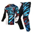 thumbnail image 1 of Willbros Motocross Jersey and Pant Combo MX Dirt Bike Riding Offroad Racing Adult Gear Set Blue(Jersey Adult L/Pants W34), 1 of 5