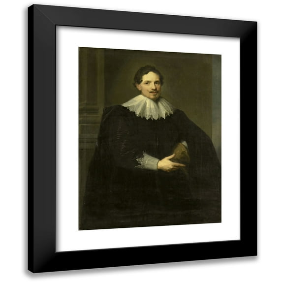 Willem Bartel van der Kooi 15x18 Black Modern Framed Museum Art Print Titled - Sebastiaan Leerse, Merchant of Antwerp (1804)