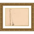 thumbnail image 1 of Willem Bastiaan Tholen 18x15 Gold Ornate Wood Frame and Double Matted Museum Art Print Titled - Study Sheet with Mast from a Ship (1870 - 1931), 1 of 4