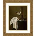 thumbnail image 1 of Willem Claesz Heda 11x14 Gold Ornate Wood Frame and Double Matted Museum Art Print Titled - Still Life with Nautilus Cup (1640), 1 of 4