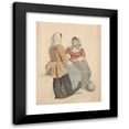 thumbnail image 1 of Willem Hendrik Schmidt 15x18 Black Modern Framed Museum Art Print Titled - Two Sitting Women with a Jug (1819 - 1849), 1 of 5
