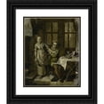 thumbnail image 1 of Willem Joseph Laquy 15x18 Black Ornate Wood Framed Double Matted Museum Art Print Titled - Gallant Scene in a Kitchen Interior (1780 - 1798), 1 of 5
