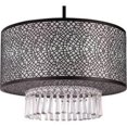 thumbnail image 1 of Willem Metal &amp; Crystal 3 Light Chandelier Semi Flush Chrome  (Bulb Included), 1 of 1