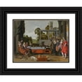 thumbnail image 1 of Willem Pietersz. Buytewech 24x19 Black Ornate Framed Double Matted Museum Art Print Titled: Merry Company on a Terrace (1616 - 1617), 1 of 5