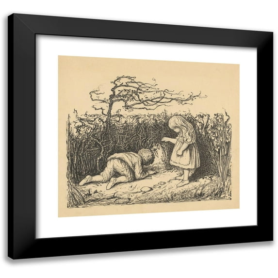 Willem Pothast 13x12 Black Modern Framed Museum Art Print Titled - Boy and Girl at a Bush (1887 - 1916)
