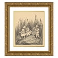 thumbnail image 1 of Willem Pothast 20x22 Gold Ornate Framed and Double Matted Museum Art Print Titled - Three Children in the Riet (1887 - 1916), 1 of 4