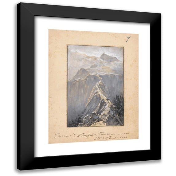 Willem Wenckebach 19x24 Black Modern Framed Museum Art Print Titled - Boy Walks on a Mountain Path (In or Before 1894)