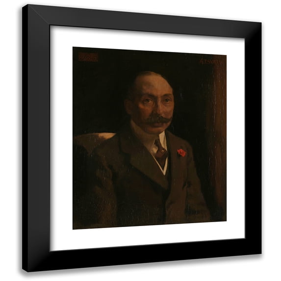Willem Witsen 12x14 Black Modern Framed Museum Art Print Titled - Andries Van Wezel (1856-1921) (1912)