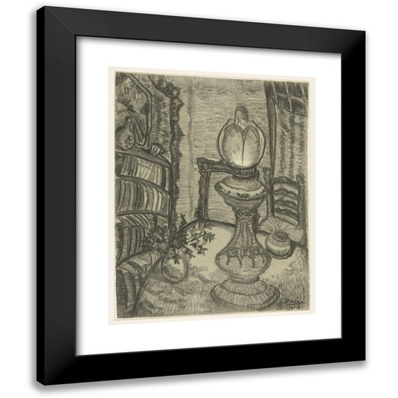 Willem Witsen 15x18 Black Modern Framed Museum Art Print Titled - De Molenaar, Pockets Filling (1870 - 1923)