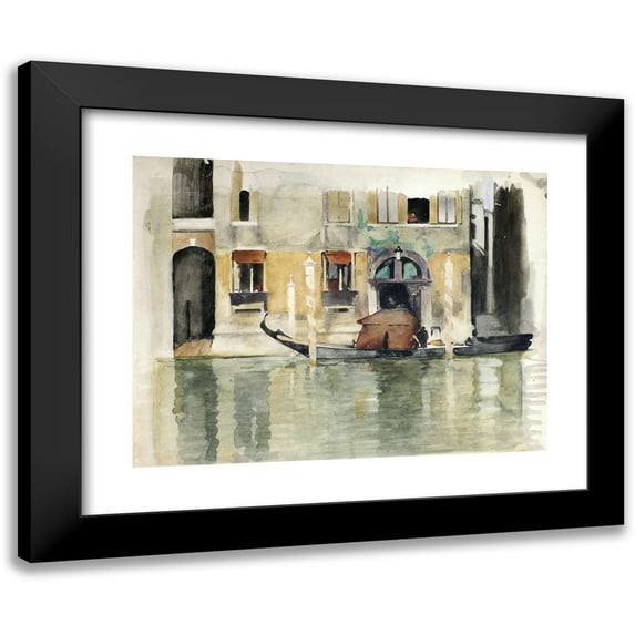 Willem Witsen 24x19 Black Modern Framed Museum Art Print Titled - Gondola for a Venetian House (1870 - 1923)