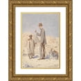 thumbnail image 1 of Willem de Famars Testas 18x24 Gold Ornate Framed and Double Matted Museum Art Print Titled - Louis Philippe Albert D’Orleans, at an Excavation in Egypt (1860), 1 of 4