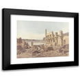 thumbnail image 1 of Willem de Famars Testas 24x19 Black Modern Framed Museum Art Print Titled - View of the Temple Ruins in Philae Near Aswan (1859), 1 of 5