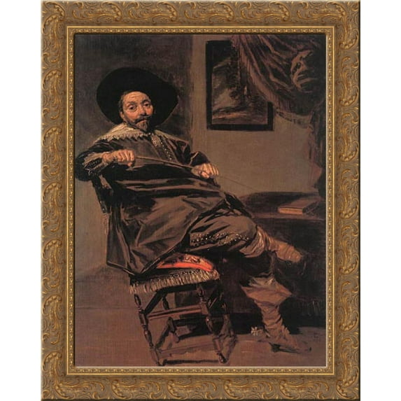 Willem van Heythuysen 20x24 Gold Ornate Wood Framed Canvas Art by Hals, Frans