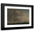 thumbnail image 1 of Willem van de Velde the Younger 14x12 Black Modern Framed Museum Art Print Titled - English Royal Yachts at Sea in a Strong Breeze, in Company with a Ship Flying the Royal Standard, 1 of 5