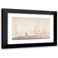 thumbnail image 1 of Willem van de Velde the Younger 14x10 Black Modern Framed Museum Art Print Titled - Boats Becalmed (Mid-17th-Early 18th Century), 1 of 5